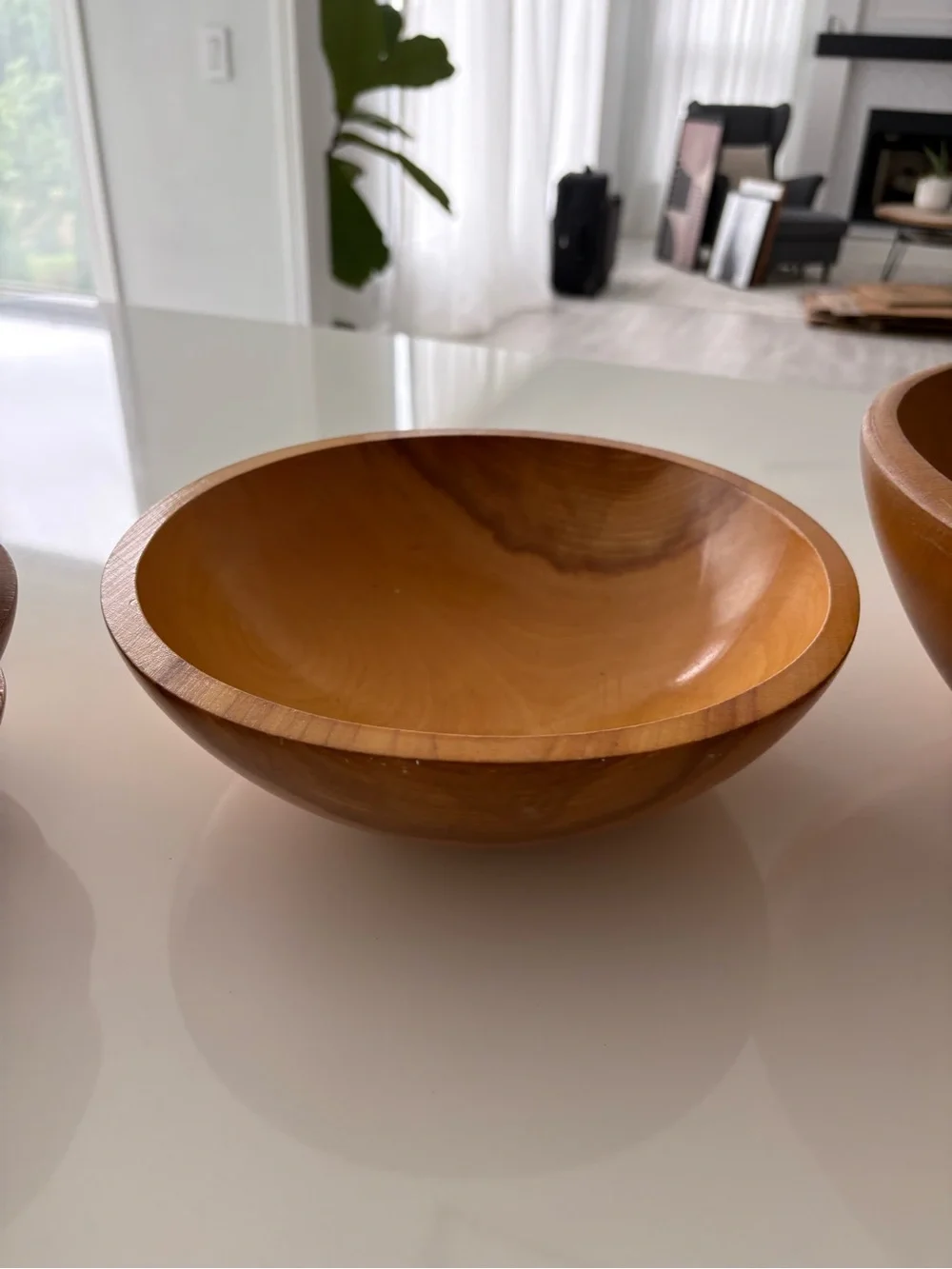 Vintage Wooden Serving Bowl Set